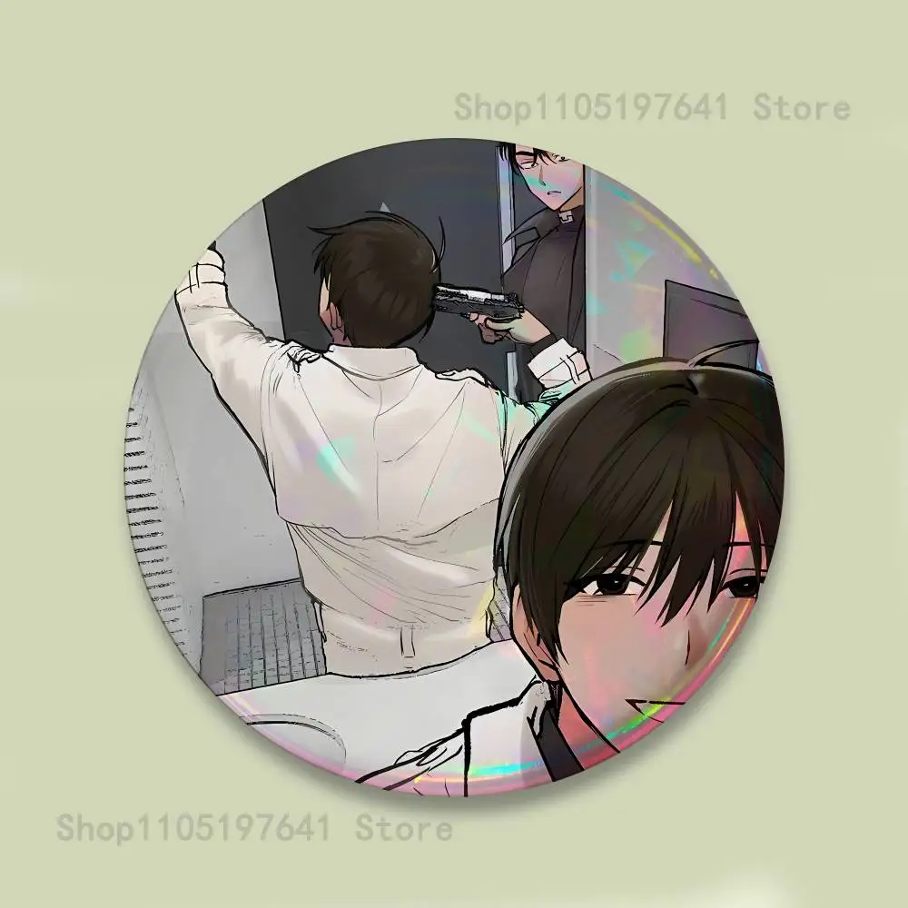 Kim Dokja ORV Laser reflective round badges pins bag clothing decorations collectibles gifts