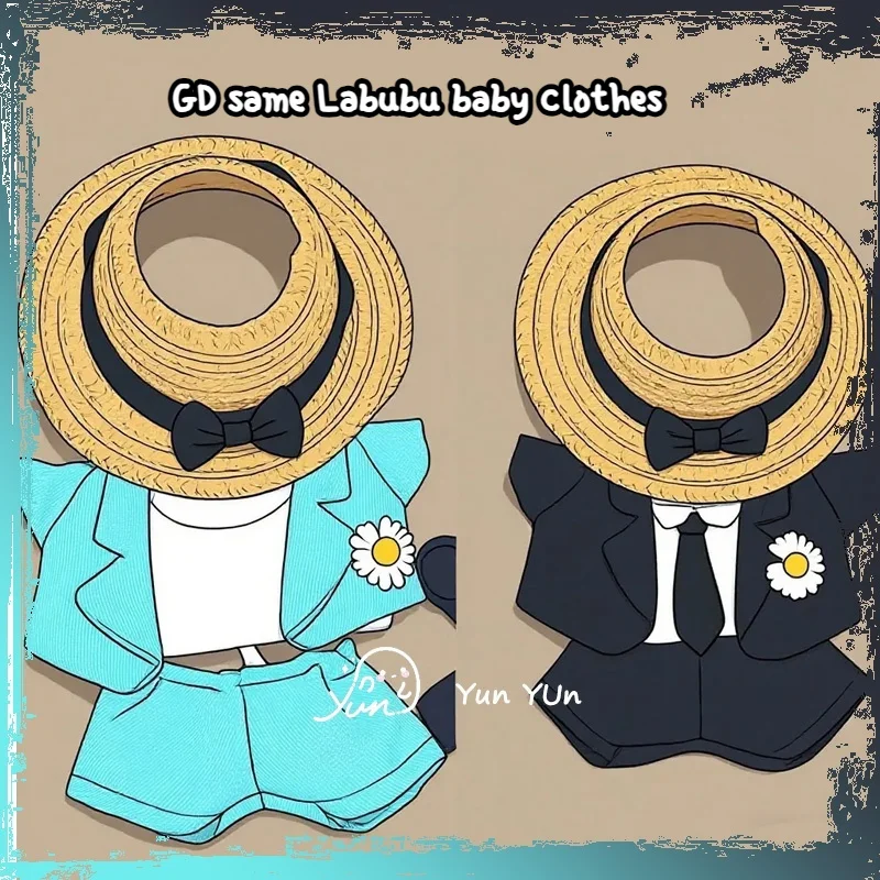 

For Labu Clothing 17cm First Generation Second Generation Third Generation Blind Box Doll GD Star Same Style Empty Top Straw Hat