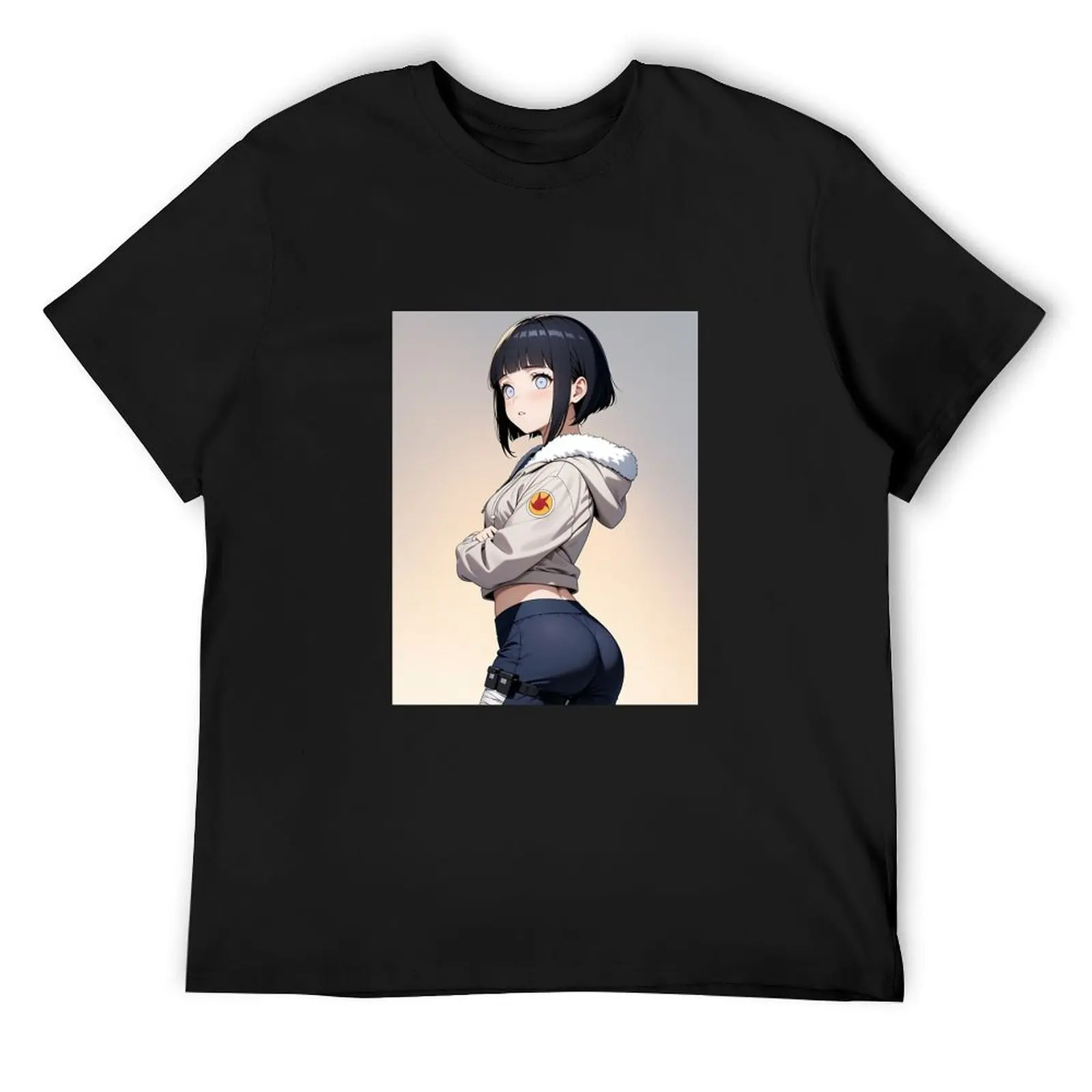 Hinata Hyuga Genin Fanart T-Shirt croswit shirt man plus sizes affliction shirts luxury clothes men