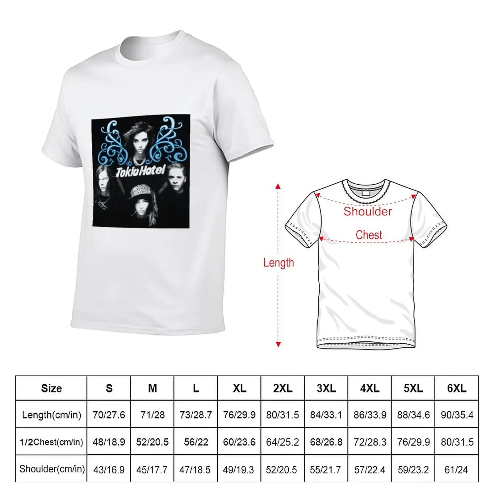 New Tokio Hotel T-Shirt oversized t shirt Anime t-shirt summer tops blank t shirts Men's t-shirt