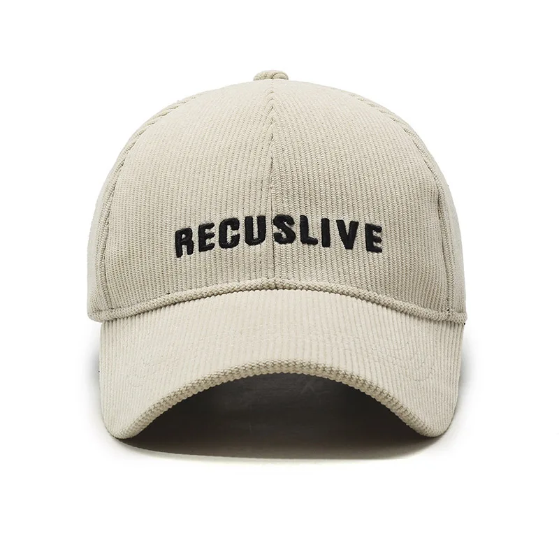 Czapka sztruksowa FS 2025 w kolorze pomarańczowo-beżowym, stylowa czapka bejsbolówka z literami dla mężczyzn, luksusowa marka, czapki damskie od projektantów, casquette homme.