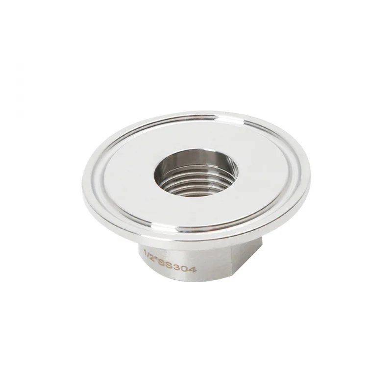 304 Stainless Sanitary Tri-Clamp Adapter NPT Female, Quick Disconnect Fitting with Milled Flats,SL26014