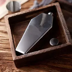 Personalized 3.5oz Coffin Shape Hip Flask Stainless Steel Non -broken Flagon Durable Wine Pot Camping