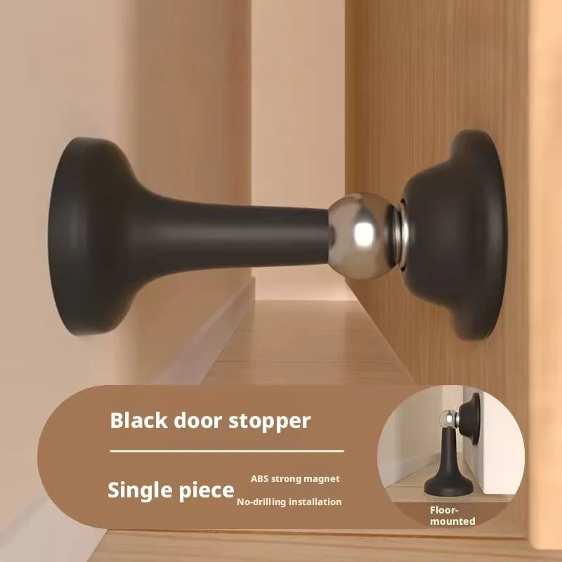 Strong Suction No-Drill Silicone Door Stopper: Floor-Mounted Anti-Collision Stop for Bedroom Wall Protection at Home