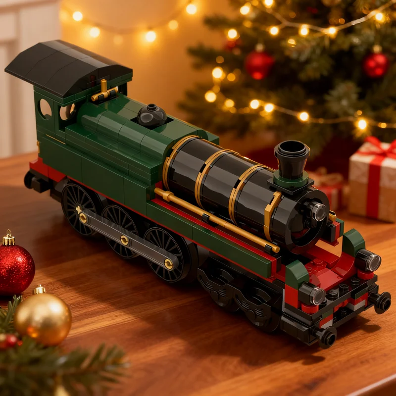255pcs MOC City Trains American 4-6-0 Ten-Wheeler Steam Locomotive MOD – Budget Upgrade Vintage Train Model Building Blocks