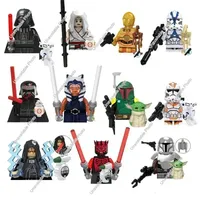 Hot Toys Star Wars Mandalorian Moff Jiessie Rex Kylo Ren Obi-Wan Luke skywalker Dark Trooper Model Building Blocks Set Gift Toys
