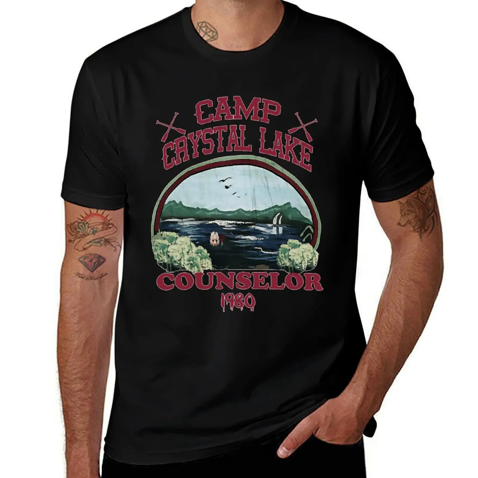 Camp-Crystal-Lake-Counselor-Essential T-Shirt cute clothes cotton graphic tees basketball graphic tees mens funny t shirts