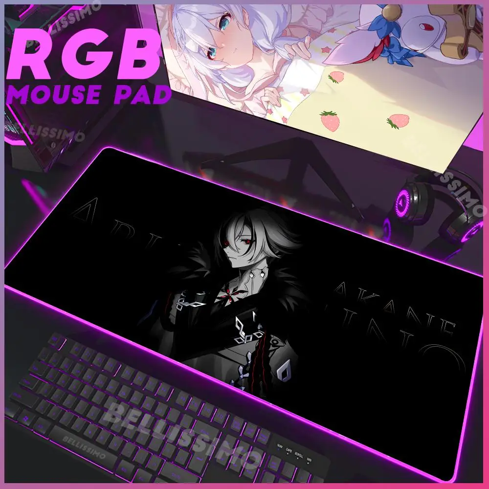 Arlecchino Large Cool Mouse Pad RGB Gaming escritorio Mousepad Office Luminous Desk Mat Backlit LED High-end Keyboard Pad