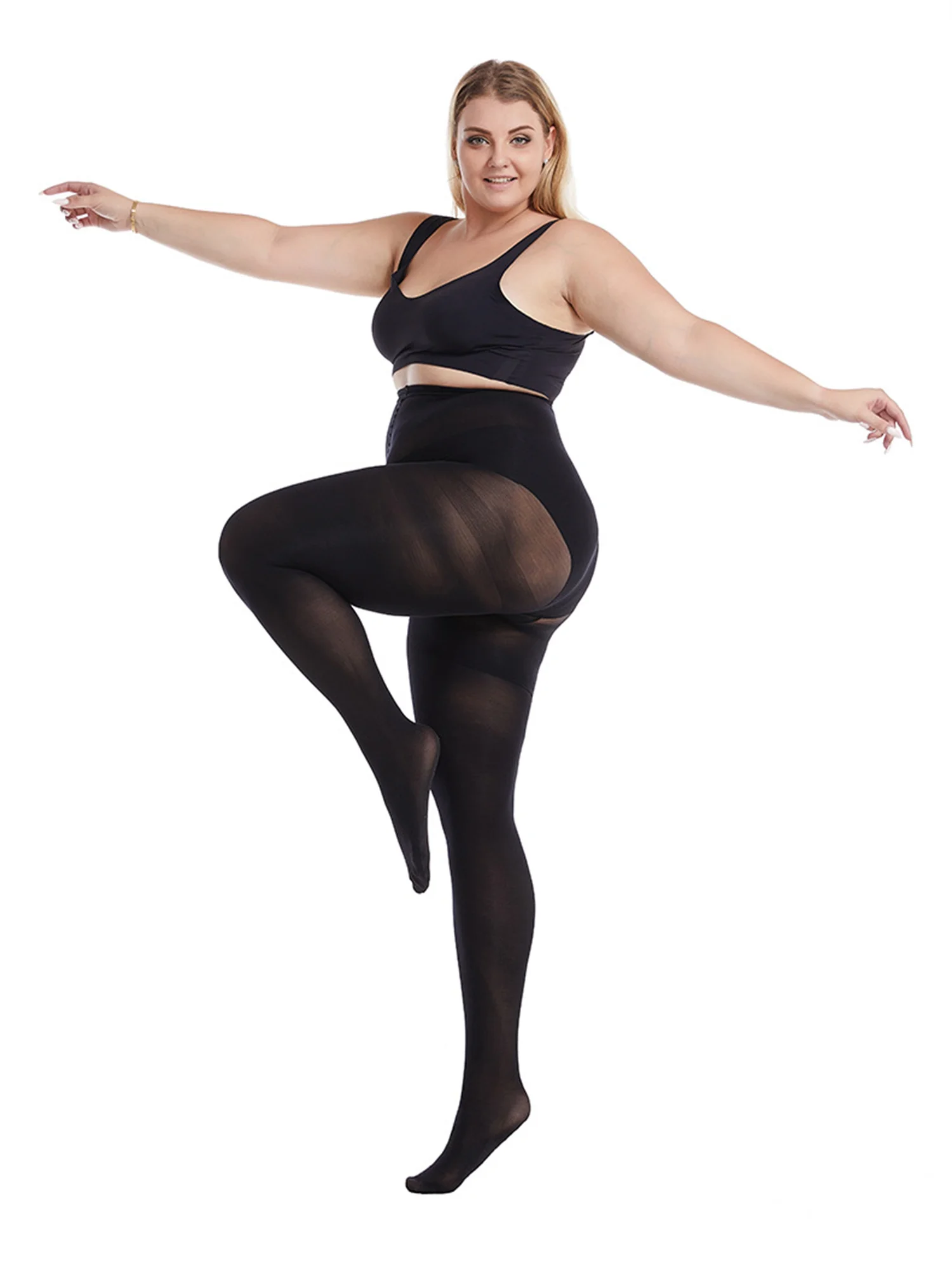 300 pond + supergrote panty Zacht Duurzaam Winkelhaakbestendig Grote vrouw Schattige panty Stretch Nylon Maat Plus Kingsize Legging