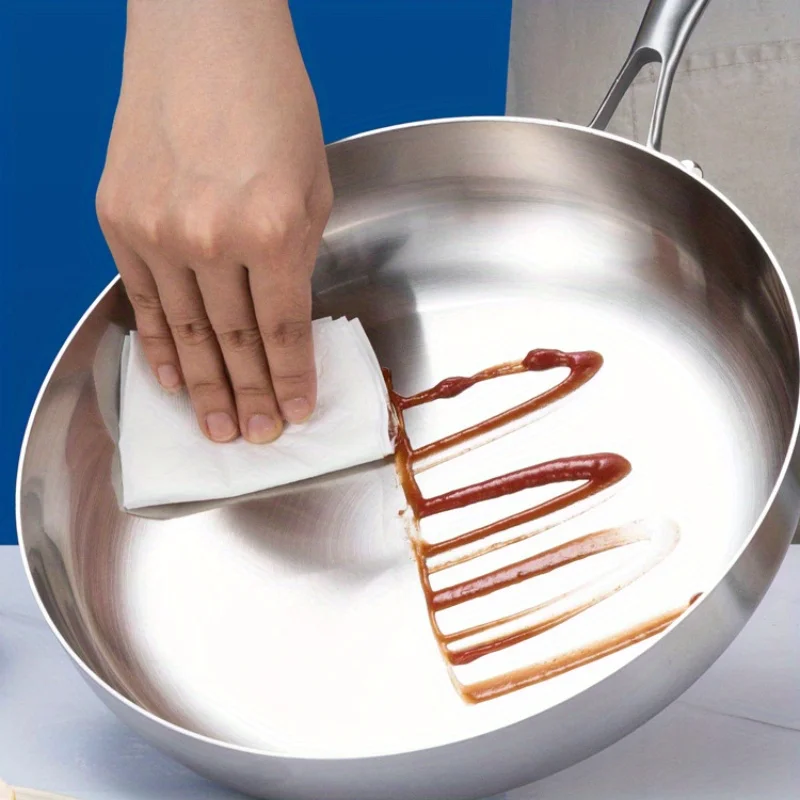 

304 Stainless Steel Frying Pan, Non-Stick Uncoated Cookware for Gas Stove & Induction, Ideal for Fried Steak, 1pc