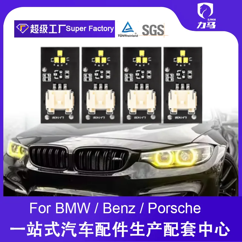 

Подходит для BMW 3 серии 12-15 лимонно-желтого цвета F30 F31 F35 318 320 325 дневных ходовых огней Golden Eye