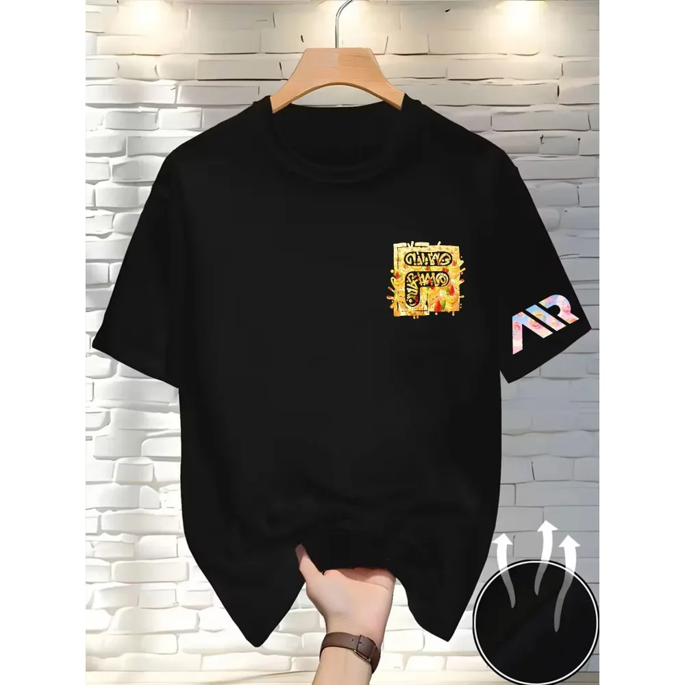 New Casual Men‘s/Women‘s Men's Fashion Fox Leopard Print T-shirt Crewneck Casual Trend Y2K High-end High Quality Fitness Sports
