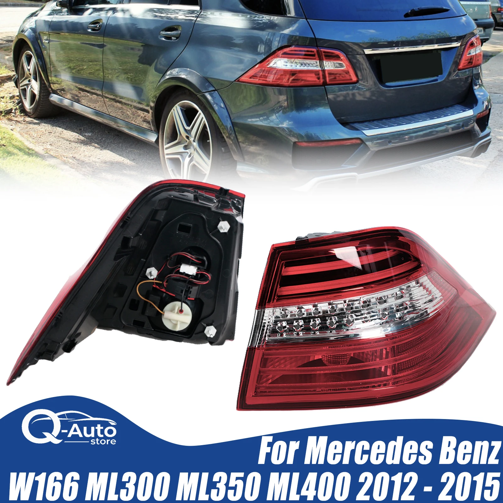 1669063501 1669063401 Tail Light Taillamp For Mercedes-Benz W166 ML300 ML350 ML400 2012-2015 Brake Stop Reverse Turn Signal Lamp