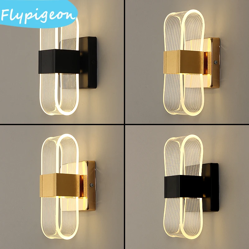 

Nordic LED Bedroom Wall Light Super Bright Luxury Creative Wall Lamp for Bedroom Living Room Staircase Hotel Lighting Deocr