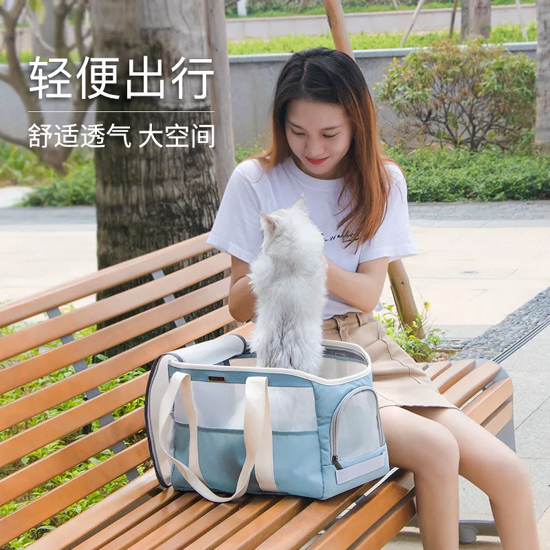 

DODOPET New Cat Out Carrying Bag Breathable Cat Bag Fashion Pet Dog Handbag Breathable Cat Bag Dog Carrier Backpack