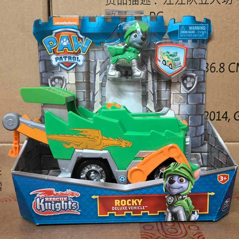 Original Paw Patrol Vehicle Car Set Ryder Tracker Everest Chase Rex Skye Rocky Marshall Zuma Action Figure Birthday Gift Toy