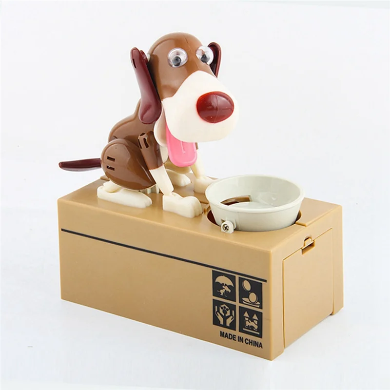 ABFN-Скарбничка для монет с милой собакой — идеальный рождественский подарок для детей, заохочувающая экономия с интересными механическими упражнениями