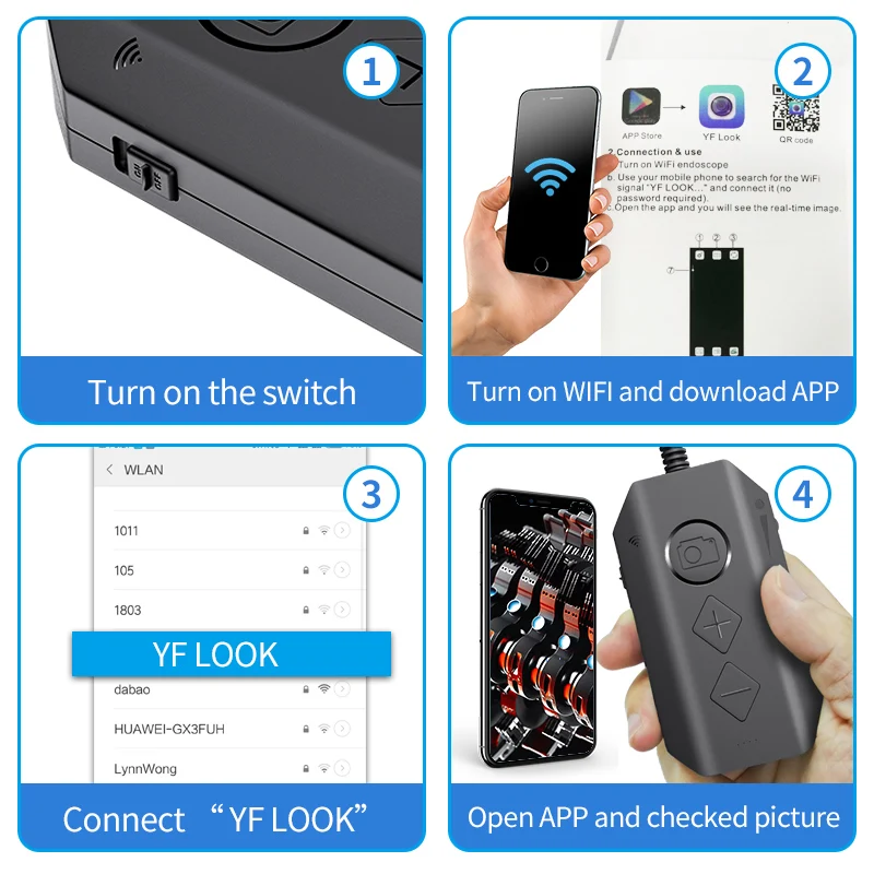 WiFi Inspection Camera 1080P Single & Dual Wireless Endoscope Waterproof IP67 Snake Pipe Camera with 8 Led For iOS Android