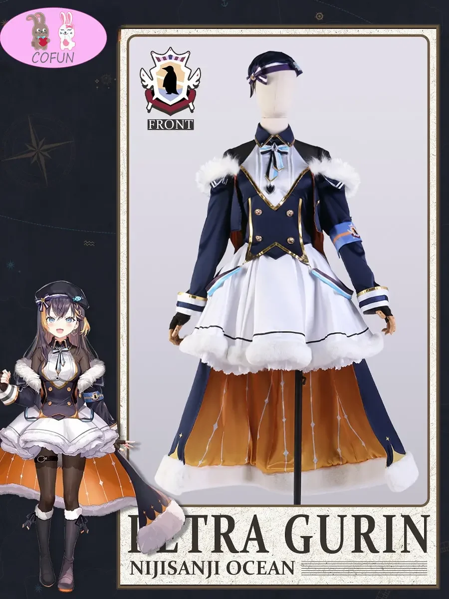 NIJISANJI Vtuber Petra Gurin Cosplay Costume Women Dress Suit Lovely Uniform Cosplay Costume Halloween Party Outfit