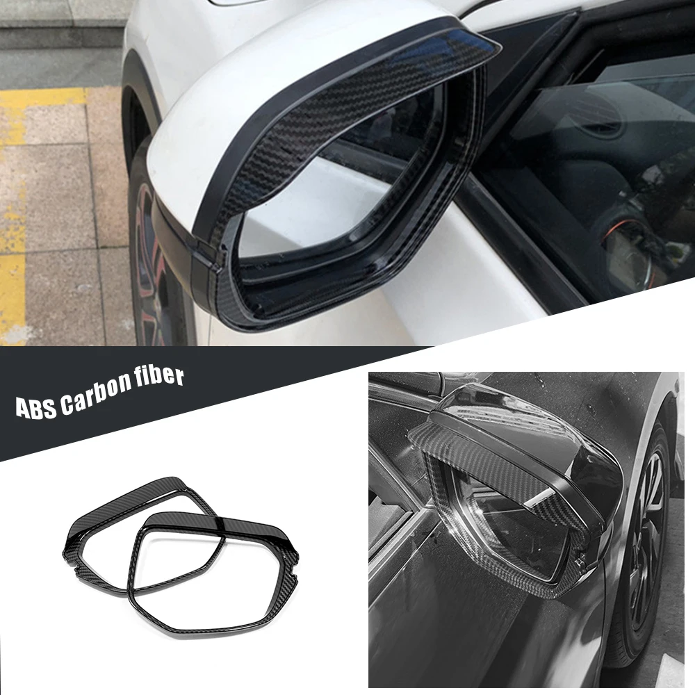 

For Honda Civic 10th 2016 2017 2018 Car Rearview Mirror Rain Eyebrow Trim Cover Exterior Decoration Sticker Shell Accessories