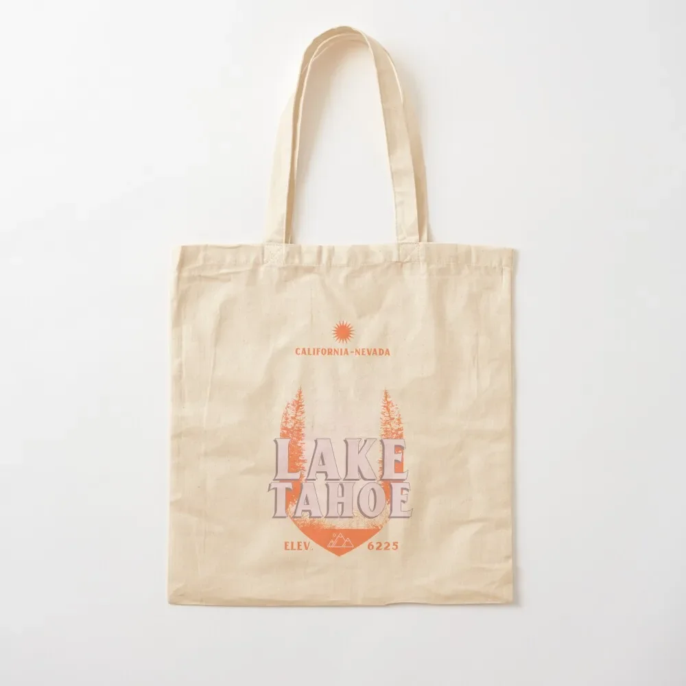 

Lake Tahoe Retro T-shirt Tote Bag canvas tote university Canvas for women women