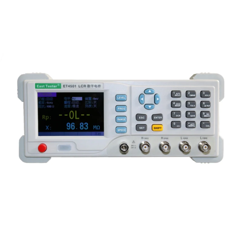 

ET4510 Desktop LCR Tester Digital Bridge 100kHz 1 Hz Continuously Adjustable Frequency Professional LCR Meter 0.1% Accuracy