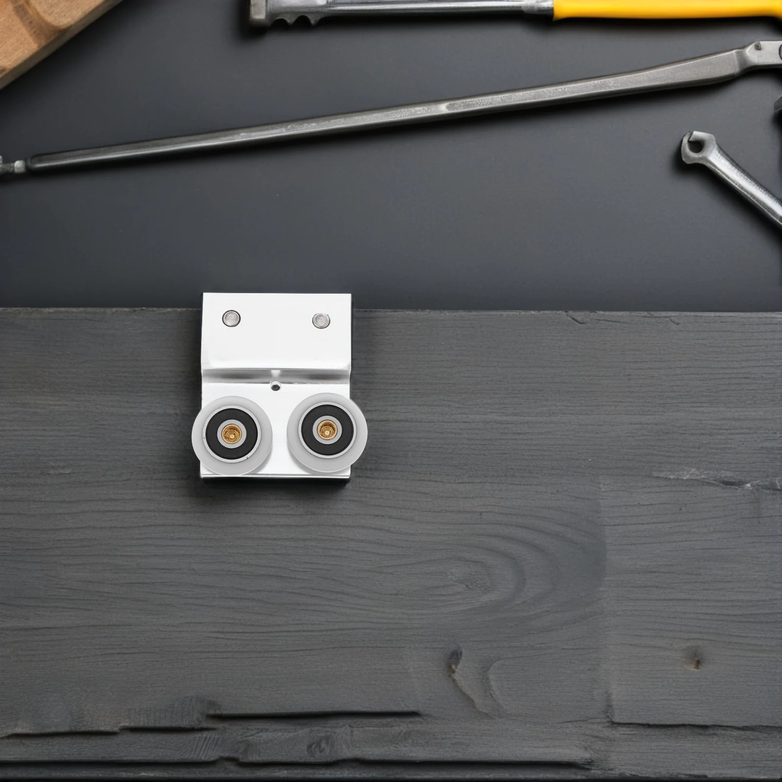 

Sliding Door Heavy Duty Track Durable Steel Material Silent Smooth Operation for Home Use Push Door Bearing Rail