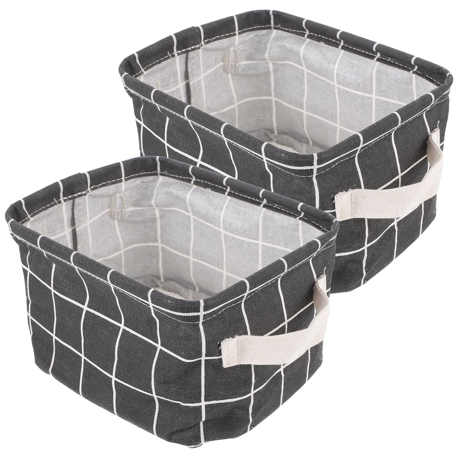 

2Pcs Premium Cloth Material Storage Basket Multi-Use Sundry Container for Closet Laundry Organizer Cabinet Basket Home