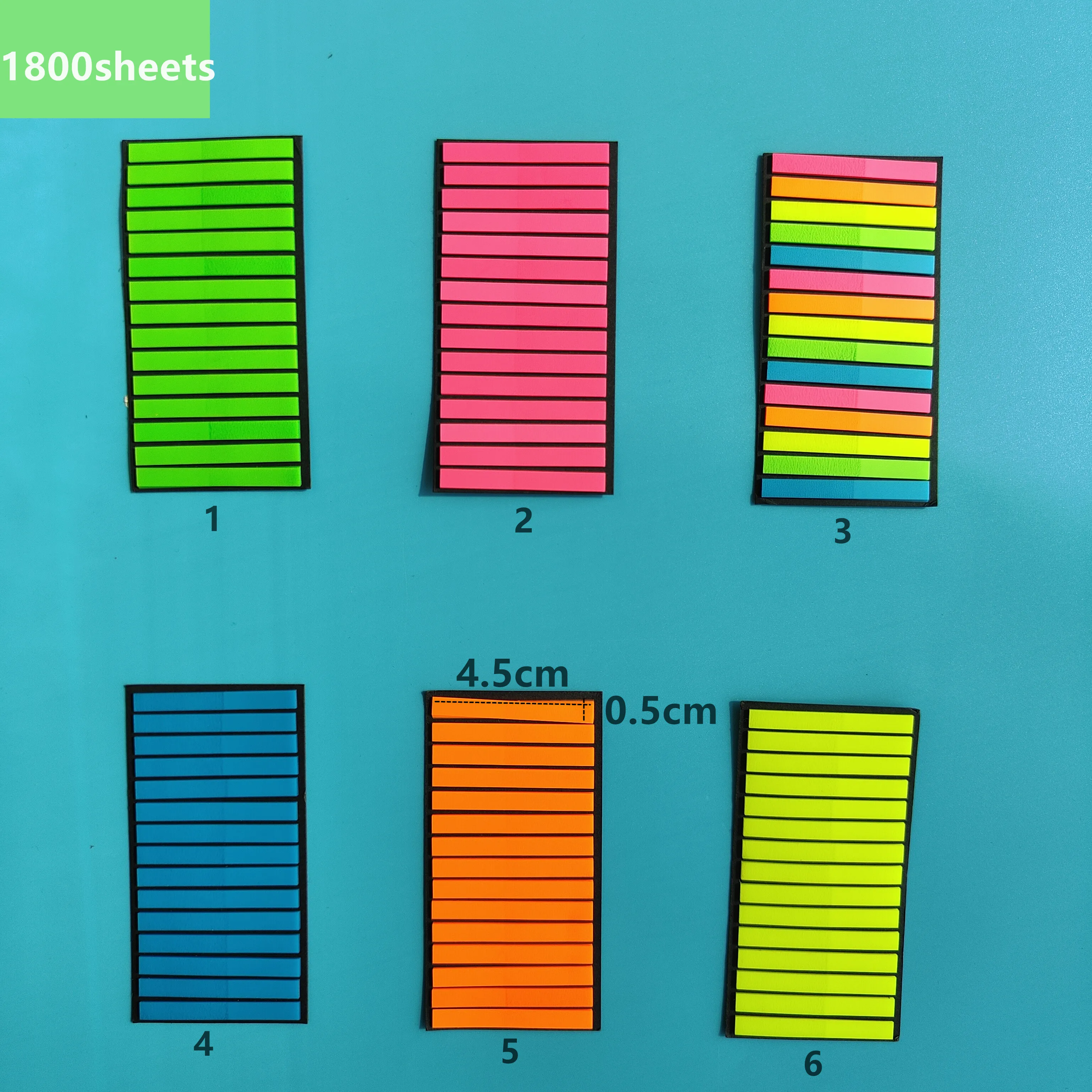 6Packs/Set  Transparent Sticky Notes Self-Adhesive BookMarkers Annotation Reading Book Clear Tab Kawaii Cute Stationery