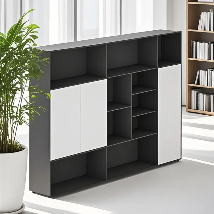 Black and white filing cabinets, modern, minimalist, fashionable, office work, factory direct sales