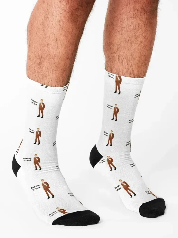 Napoleon Dynamite Tina you fat lard quote Socks fashionable essential japanese fashion Soccer Men's Socks Luxury Women's