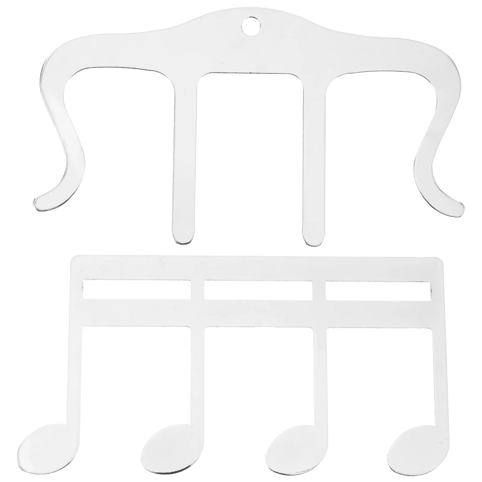 

2 Pcs Metal Clip Piano Score Organizer Bookend Music Clips Silver for Notation