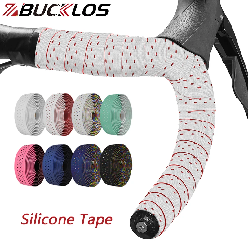 BUCKLOS Silicone Speed Handlebar Tape Comfortable Road Bike Handlebar Tape Non-slip Drop Bar Wrap Soft Gravel Bike Strap