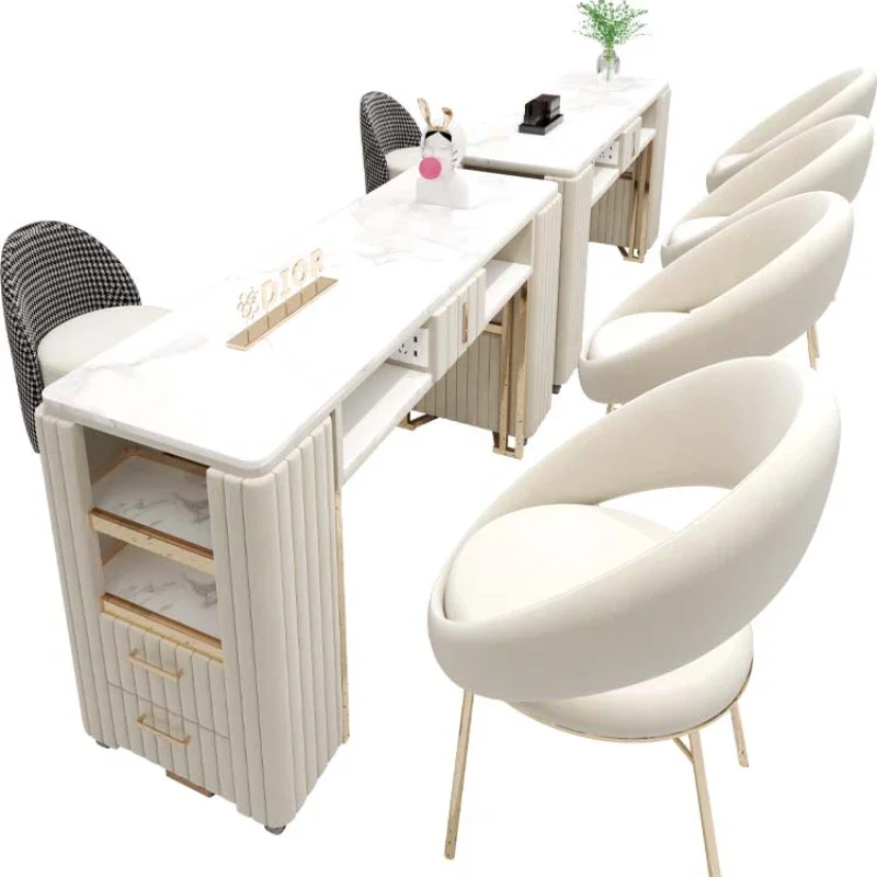 Nordic Design Nail Tables Simple Square Minimalist Manicure Tables Speciality Modern Maniküre Tisch Nail Salon Furniture