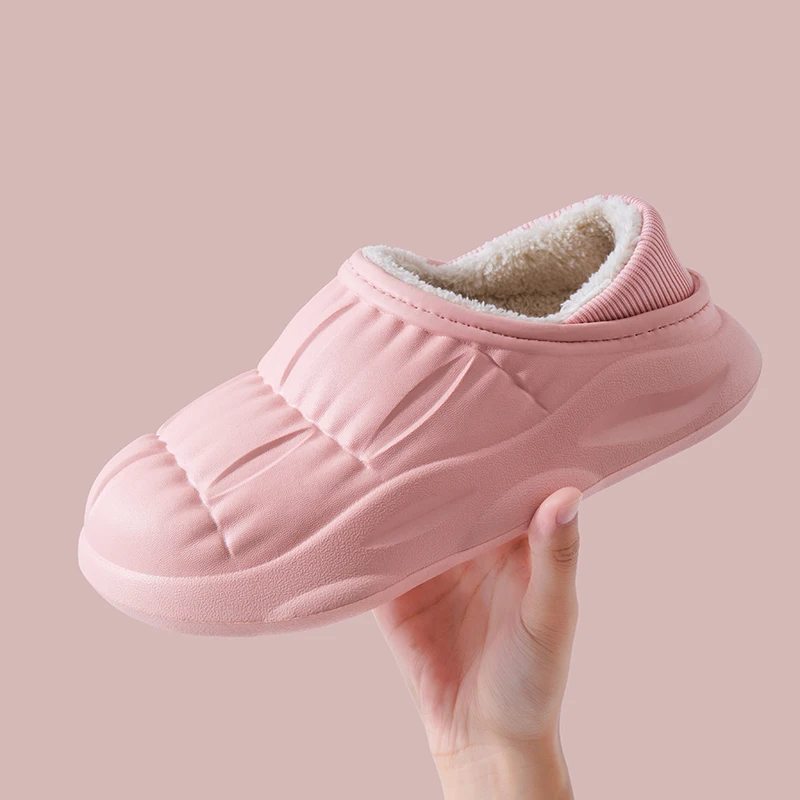 

Xinluo Winter Men's Cotton Shoes, Warm Indoor Men's Trendy Fashion Couple's Non-Slip Wear-Resistant Cotton Shoes, Trendy Cotton Slippers