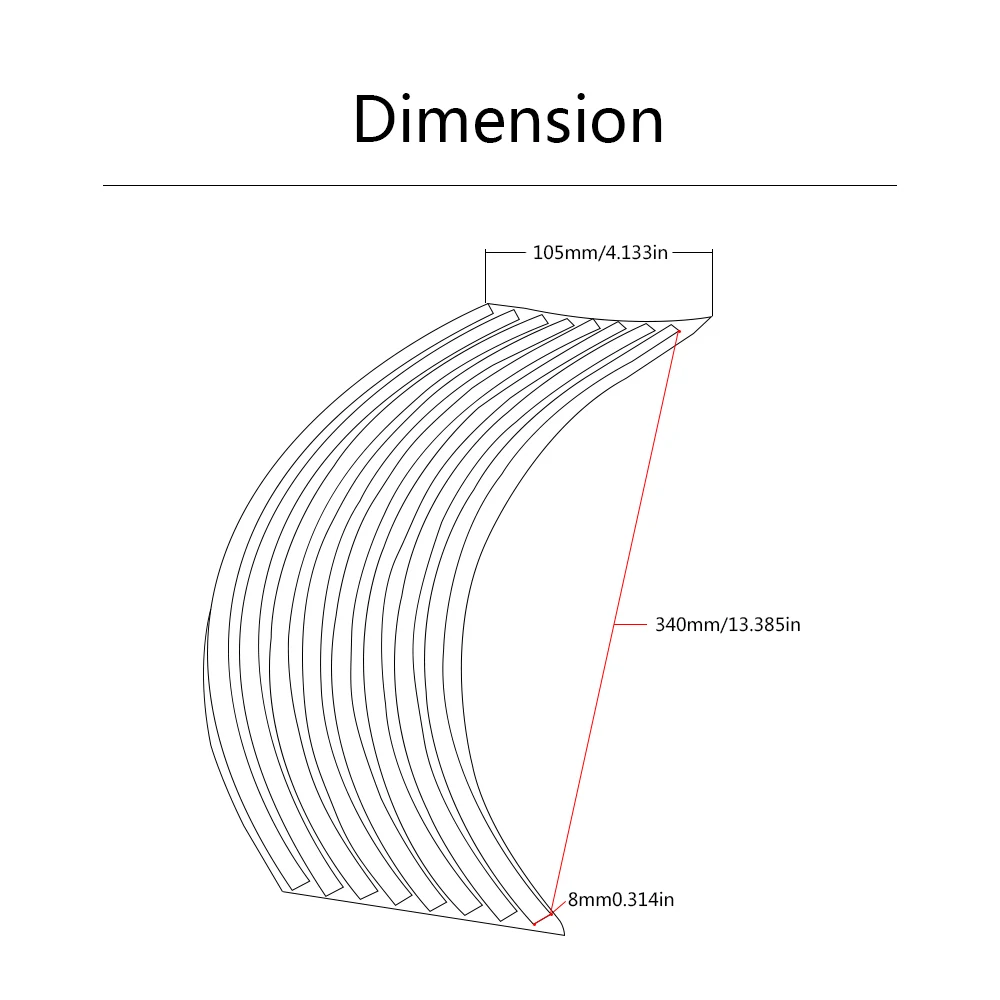 16 Strips Bike Motorcycle Accessories 17 18 Inch Wheel Sticker Tape For HONDA GROM MSX125 CBR500R/CB500F/X CBR300R/CB300F/FA