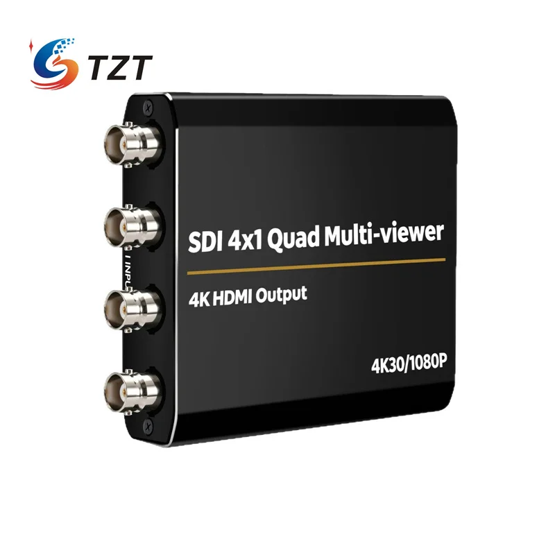 TZT NK-H14 3G SDI 4x1 Screen Splitter 4K30Hz HDMI-compatible Output 4-Channel HD Screen Distribution