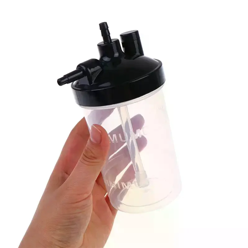 New Plastic Oxygen Bubbler Bottle Humidifier Water Humidification Bottle For Oxygen Regulator Concentrator Tool Accessories