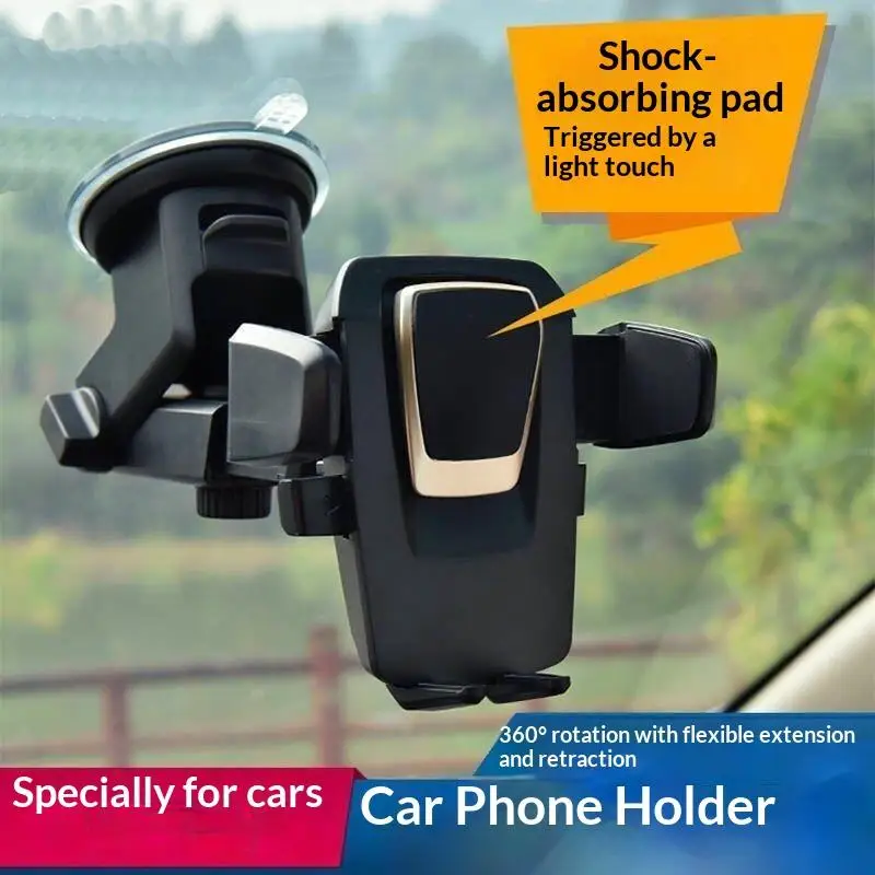 Car Phone Holder Linkage Sucker Mount 360° Rotatable Adjustable Stand Universal for All Smart Phones Car Travel Accessory