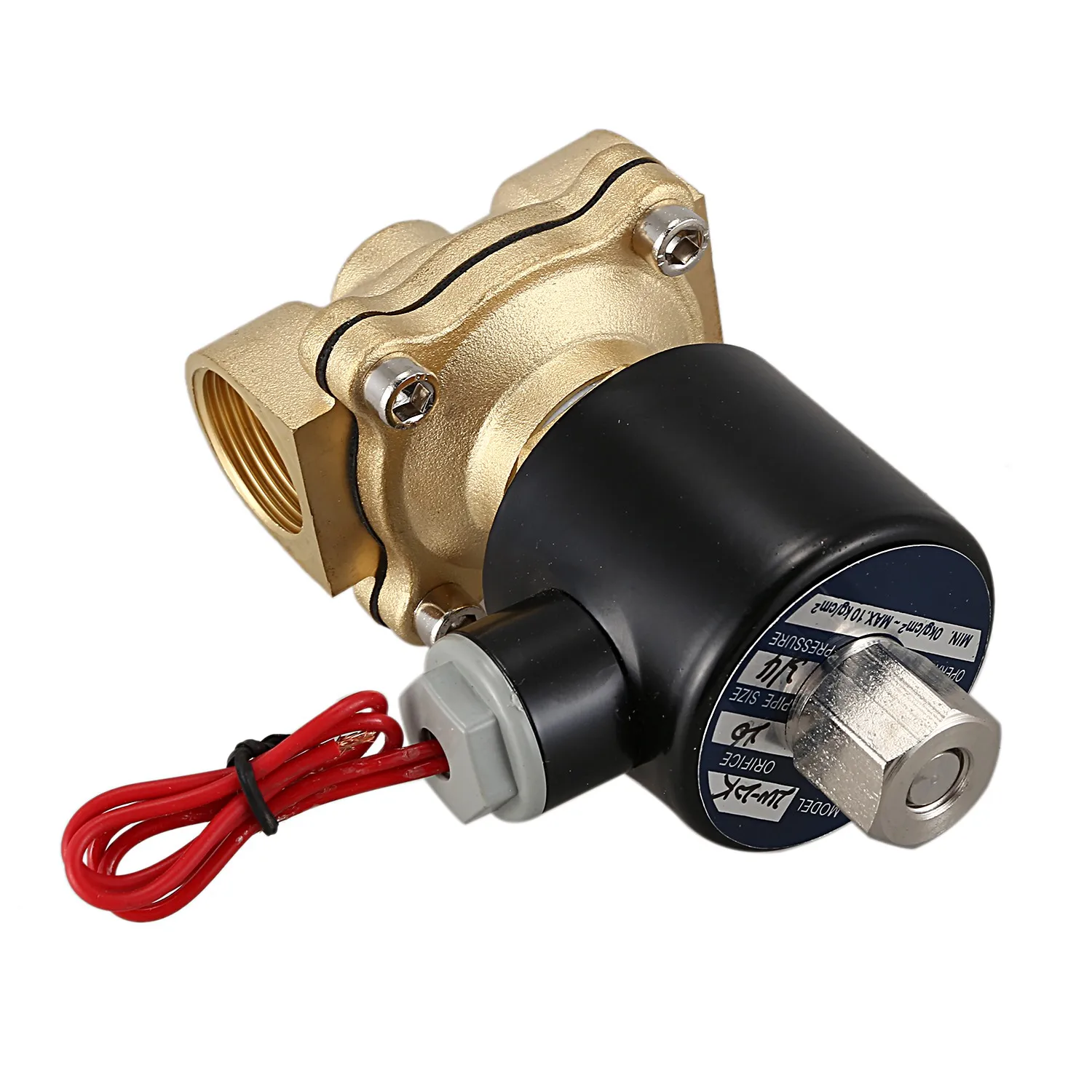 B62B-Normally Open N/O Brass Electric Solenoid Valve 220V Pneumatic Valve For Water Oil Gas