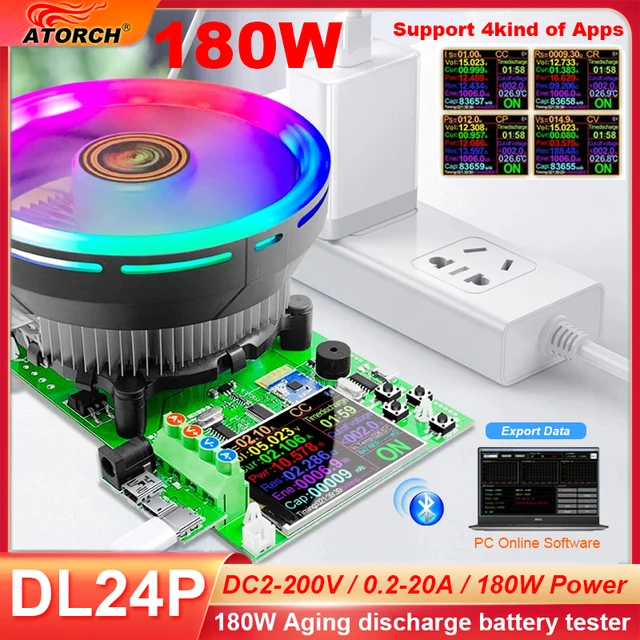 DL24/P kolor 2.4 "DC tester USB obciążenie elektroniczne monitor pojemności baterii litowej rozładowanie miernik mocy kontrola zasilania aplikacja