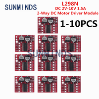 1-10PCS MX1508 DC Motor Driver Module 2V-10V 1.5A 2-Way Reversing PWM Speed Dual H Bridge Stepper Motor Driver L298N