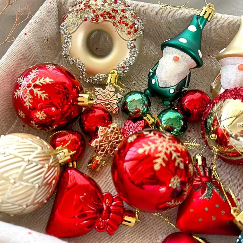 22Pcs/Set Durable 6CM Christmas Ball Shiny Creative Christmas Tree Balls Xmas Ornament Ball Storefront