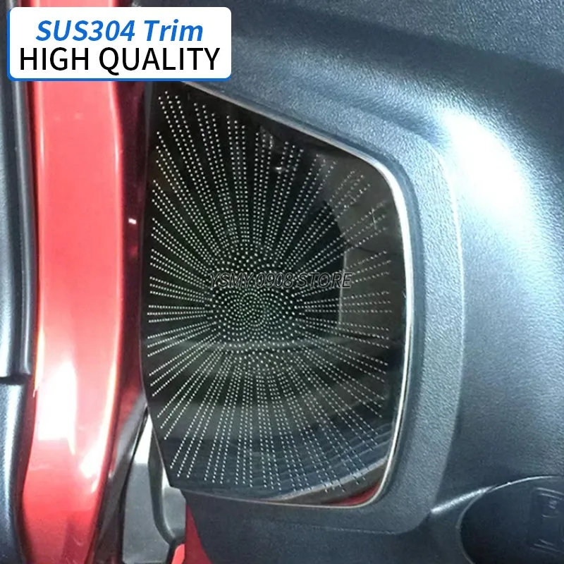 2Pcs High Quality Car Styling Chrome Interior Accessories Speaker Grill Metal Mesh for Alphard 30/ Vellfire 30 2018 2019