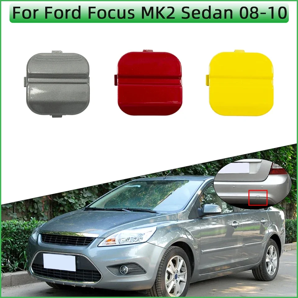 Tapa de cubierta de ojo de gancho de remolque de parachoques trasero de coche para Ford Focus II MK2 2008 2009 2010 Sedan Saloon 8M59-F17K922-AA 1521717   Tapa de transporte