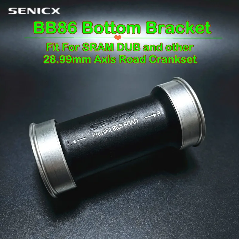 

SENICX Bicycle Bottom Bracket BB86 Press-fit Suitable for SRAM Road Bike Cranks 28.99mm Axis Steel Bearing Dub Central Movement