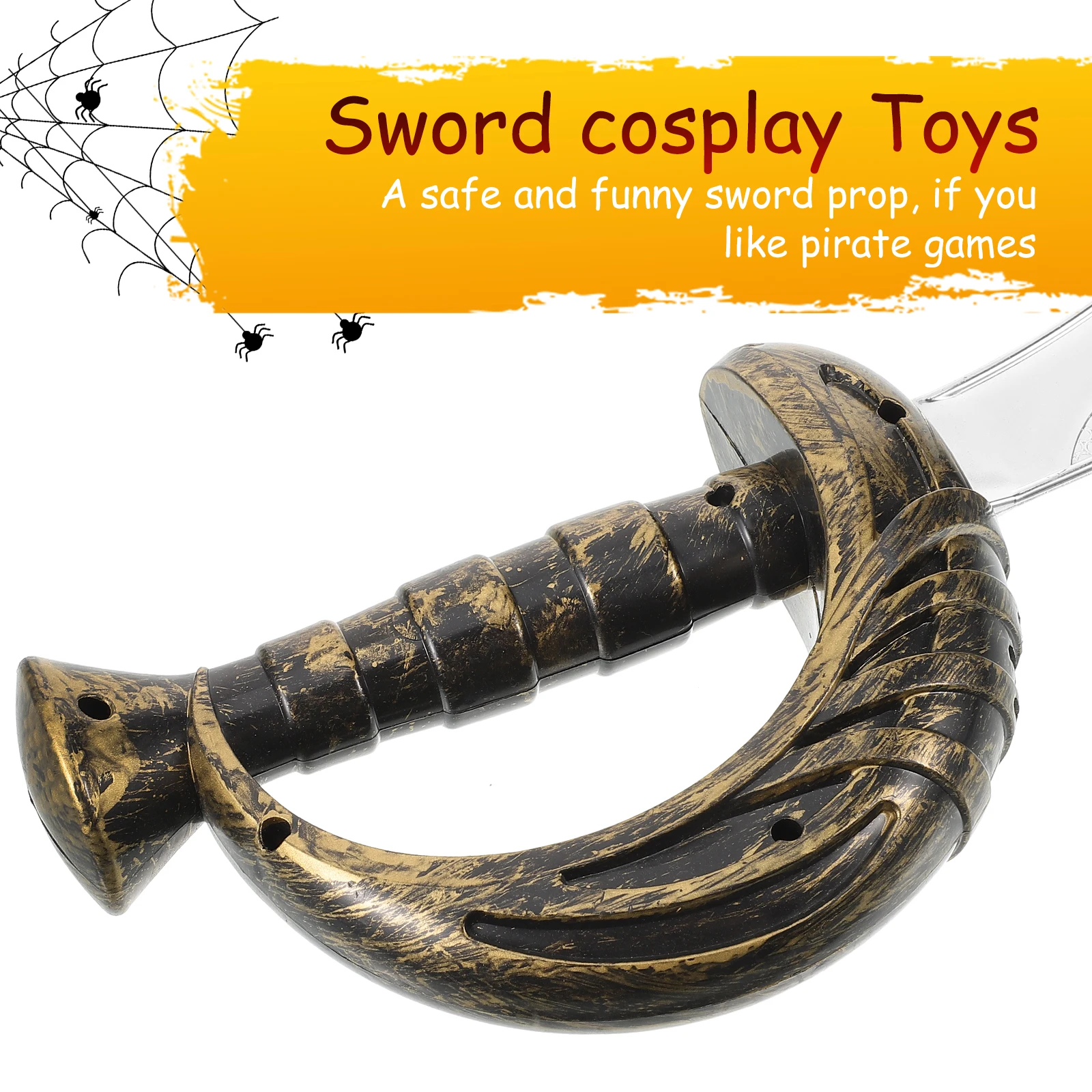 Piratenmesser Spielzeug Ohrringe Jungen Zubehör Schal Cosplay Kunststoff Halloween Prop Mann