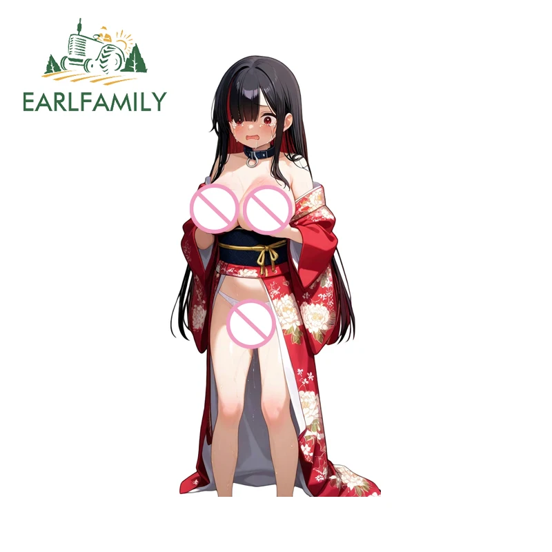EARLFAMILY اليابانية Loli SM ملصقات السيارات فتاة سوط في الصدر مقاوم للماء داخلي ملصق Creativite اكسسوارات السيارات RV VAN ATV