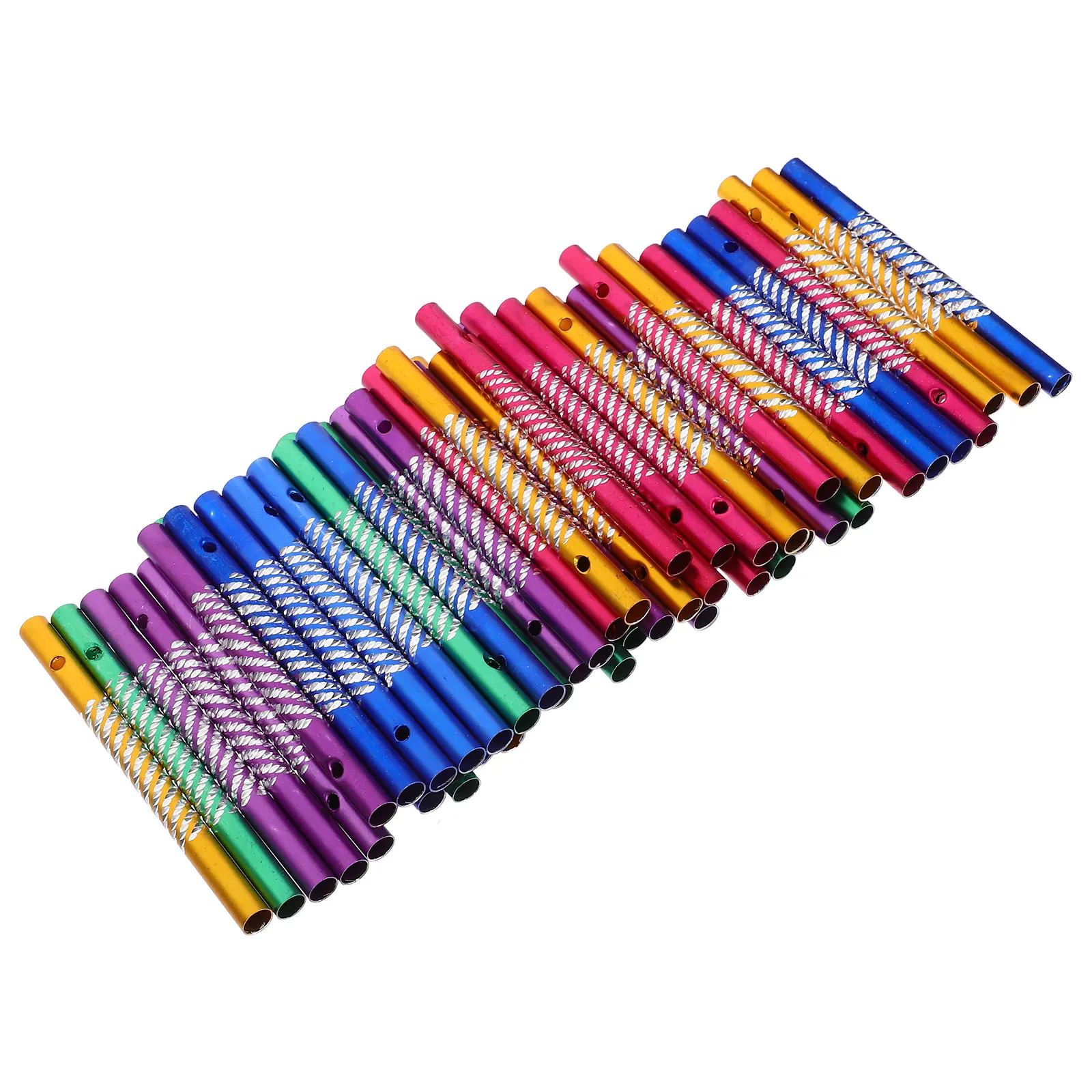 

50pcs Metal Aluminum Tubes 8cm Hollow Wind Chime Kits Craft Materials Decorative Home Outdoor Pendulum