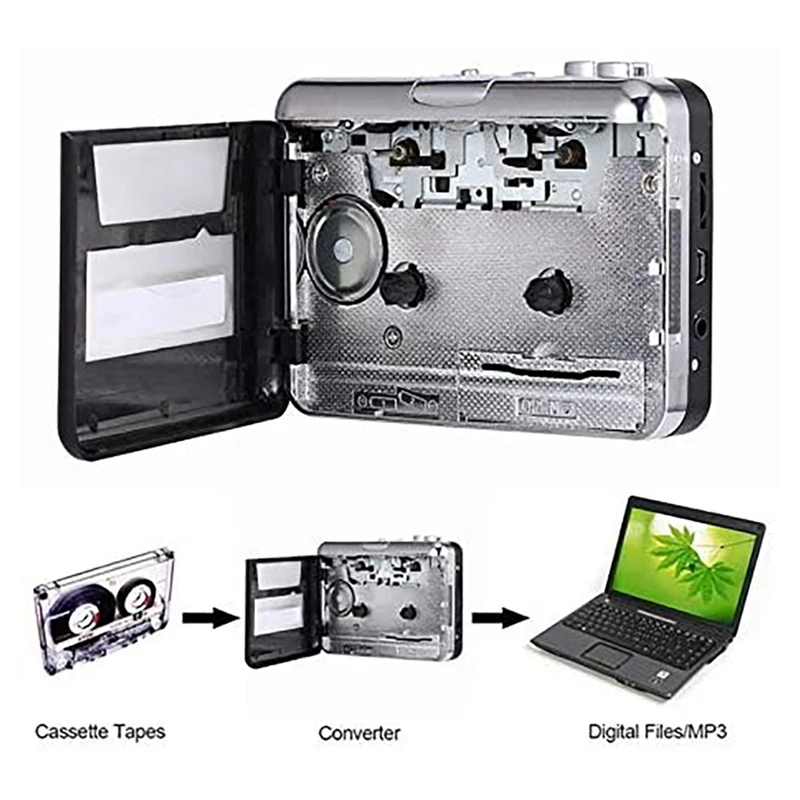 مشغل RISE-Cassette، USB 2.0، مسجل صوت بشريط محمول، محول USB Walkman MP3